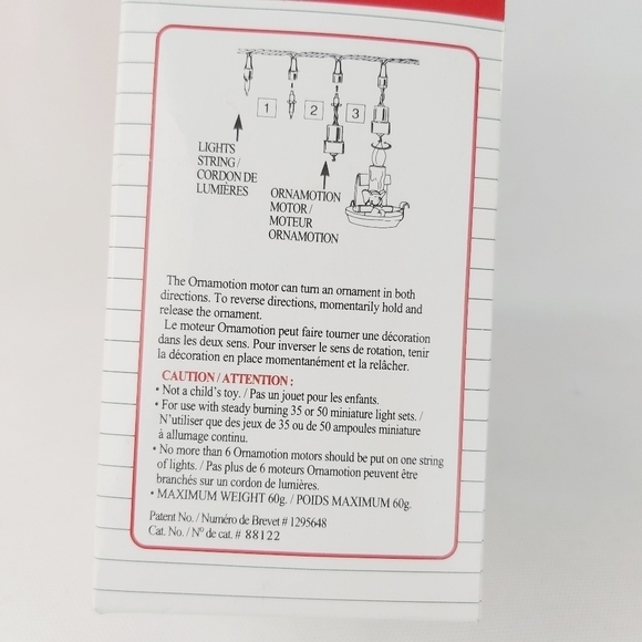 VINTAGE Christmas tree ornament that turns collectible Ornamotion original box - Picture 7 of 7